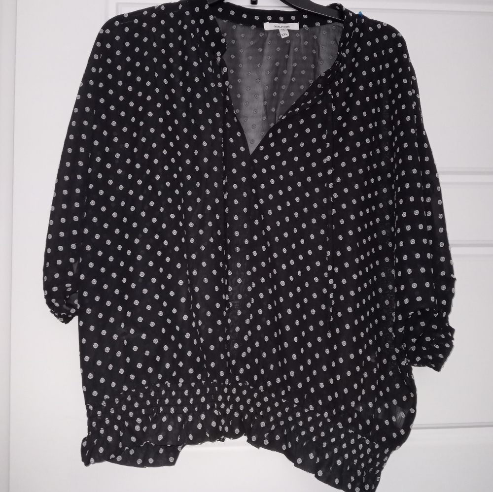 Maurices polka dot blouse plus size XXL